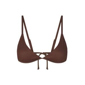 Sanori Swim Rib Tulum Triangle Bikini Top - S - Brown